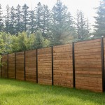 Wood Fence With Steel Post